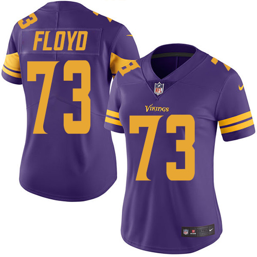 Women's Elite Sharrif Floyd Nike Jersey Purple - #73 Rush NFL Minnesota Vikings